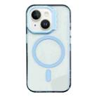 For iPhone 13 MagSafe Colorful Wavy Circle PC Hybrid TPU Phone Case(Blue) - 1