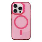 For iPhone 13 Pro Max MagSafe Colorful Wavy Circle PC Hybrid TPU Phone Case(Rose Red) - 1