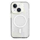 For iPhone 14 MagSafe Colorful Wavy Circle PC Hybrid TPU Phone Case(White) - 1