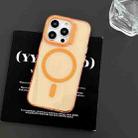 For iPhone 14 MagSafe Colorful Wavy Circle PC Hybrid TPU Phone Case(Orange) - 2