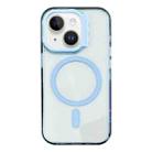 For iPhone 14 MagSafe Colorful Wavy Circle PC Hybrid TPU Phone Case(Blue) - 1