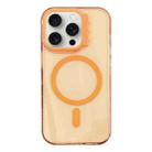 For iPhone 14 Pro MagSafe Colorful Wavy Circle PC Hybrid TPU Phone Case(Orange) - 1