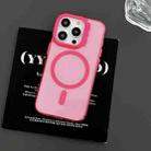 For iPhone 14 Pro Max MagSafe Colorful Wavy Circle PC Hybrid TPU Phone Case(Rose Red) - 2