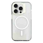 For iPhone 15 Pro MagSafe Colorful Wavy Circle PC Hybrid TPU Phone Case(White) - 1