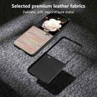 For Honor Magic V Flip Black Frame Color Lattice Texture PU Phone Case(Pink) - 3