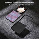 For Honor Magic V Flip Black Frame Color Lattice Texture PU Phone Case(Purple) - 3