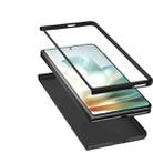 For Honor Magic Vs3 Black Frame Color Lattice Texture PU Phone Case(Blue) - 3