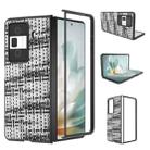 For Honor Magic Vs3 Black Frame Color Lattice Texture PU Phone Case(Black) - 1