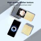 For Honor Magic V Flip Frosted Translucent Frame Woven Texture PU Phone Case(Gold) - 3