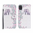 For Samsung Galaxy A31 3D Painted Pattern Horizontal Flip Leather Case with Holder & Wallet & Card slot & Lanyard(Flower Elephant) - 1