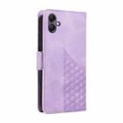 For Samsung Galaxy A05 Embossed Rhombus Starry Leather Phone Case(Purple) - 3