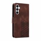 For Samsung Galaxy A05s Embossed Rhombus Starry Leather Phone Case(Brown) - 3