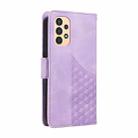 For Samsung Galaxy A13 4G / A13 LTE Embossed Rhombus Starry Leather Phone Case(Purple) - 3