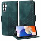 For Samsung Galaxy A14 4G / 5G Embossed Rhombus Starry Leather Phone Case(Green) - 1