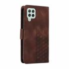 For Samsung Galaxy A22 4G EU / M22 4G Embossed Rhombus Starry Leather Phone Case(Brown) - 3