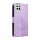 For Samsung Galaxy A22 4G EU / M22 4G Embossed Rhombus Starry Leather Phone Case(Purple) - 3