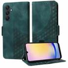 For Samsung Galaxy A25 5G Embossed Rhombus Starry Leather Phone Case(Green) - 1