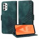 For Samsung Galaxy A32 5G / M32 5G Embossed Rhombus Starry Leather Phone Case(Green) - 1
