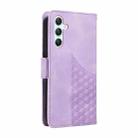 For Samsung Galaxy A34 5G Embossed Rhombus Starry Leather Phone Case(Purple) - 3