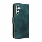 For Samsung Galaxy A35 5G Embossed Rhombus Starry Leather Phone Case(Green) - 3