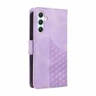 For Samsung Galaxy A35 5G Embossed Rhombus Starry Leather Phone Case(Purple) - 3