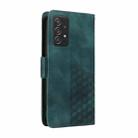For Samsung Galaxy A52 4G / 5G Embossed Rhombus Starry Leather Phone Case(Green) - 3