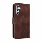 For Samsung Galaxy A54 5G Embossed Rhombus Starry Leather Phone Case(Brown) - 3