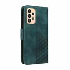 For Samsung Galaxy A73 5G Embossed Rhombus Starry Leather Phone Case(Green) - 3