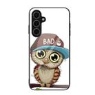 For Samsung Galaxy S24 FE 5G Colorful Painted Glass Phone Case(Owl) - 1