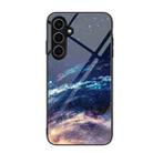 For Samsung Galaxy S24 FE 5G Colorful Painted Glass Phone Case(Starry Sky) - 1