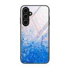 For Samsung Galaxy S24 FE 5G Marble Pattern Glass Protective Phone Case(Ocean Waves) - 1