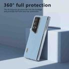 For Honor Magic V2 RSR Porsche Design ABEEL Transparent Frame Genuine Leather Wave Phone Case(Blue) - 3