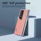 For Honor Magic V2 RSR Porsche Design ABEEL Transparent Frame Genuine Leather Wave Phone Case(Pink) - 3