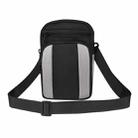 Multifunctional Casual Crossbody Mobile Phone Storage Waist Bag(Light gray + Black) - 1