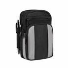 Multifunctional Casual Crossbody Mobile Phone Storage Waist Bag(Light gray + Black) - 3