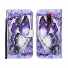 For Xiaomi Redmi 8 / 8A 3D Painted Pattern Horizontal Flip Leather Case with Holder & Wallet & Card slot & Lanyard(Purple Flower Butterfly) - 1
