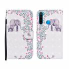 For Xiaomi Redmi Note 8 3D Painted Pattern Horizontal Flip Leather Case with Holder & Wallet & Card slot & Lanyard(Flower Elephant) - 1