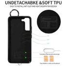 For Samsung Galaxy S22+ 5G Rhombic Texture Card Bag Phone Case with Short Lanyard(White) - 3