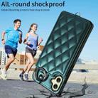 For Samsung Galaxy A05 Rhombic Texture Card Bag Phone Case with Short Lanyard(Green) - 2