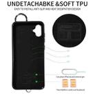 For Samsung Galaxy A05 Rhombic Texture Card Bag Phone Case with Short Lanyard(Green) - 3