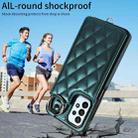 For Samsung Galaxy A23 Rhombic Texture Card Bag Phone Case with Short Lanyard(Green) - 2