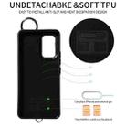 For Samsung Galaxy A53 5G Rhombic Texture Card Bag Phone Case with Short Lanyard(Black) - 3
