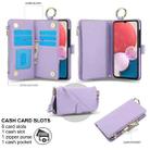 For Samsung Galaxy A13 4G / 5G Crossbody Ring Multifunctional Wallet Leather Phone Case(Purple) - 2