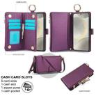For Samsung Galaxy A14 4G / 5G Crossbody Ring Multifunctional Wallet Leather Phone Case(Dark Purple) - 2