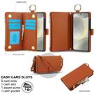 For Samsung Galaxy A14 4G / 5G Crossbody Ring Multifunctional Wallet Leather Phone Case(Brown) - 2