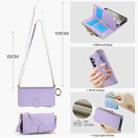 For Samsung Galaxy A54 5G Crossbody Ring Multifunctional Wallet Leather Phone Case(Purple) - 3