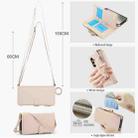For Samsung Galaxy A15 4G / 5G Crossbody Ring Multifunctional Wallet Leather Phone Case(White) - 3