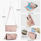 For Samsung Galaxy A15 4G / 5G Crossbody Ring Multifunctional Wallet Leather Phone Case(Rose Gold) - 3