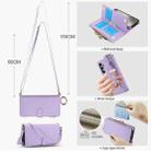 For Samsung Galaxy A15 4G / 5G Crossbody Ring Multifunctional Wallet Leather Phone Case(Purple) - 3