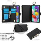 For Samsung Galaxy A51 4G Crossbody Ring Multifunctional Wallet Leather Phone Case(Black) - 2